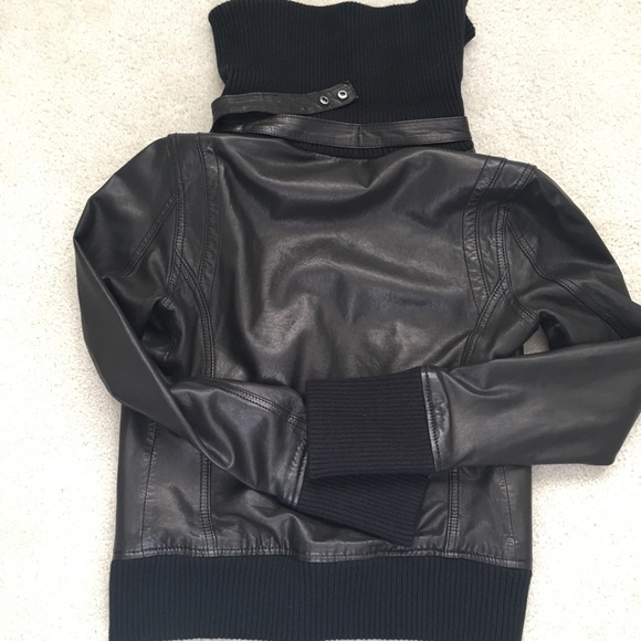 Line brand Black Lambskin soft leather jacket XS - Picture 5 of 8